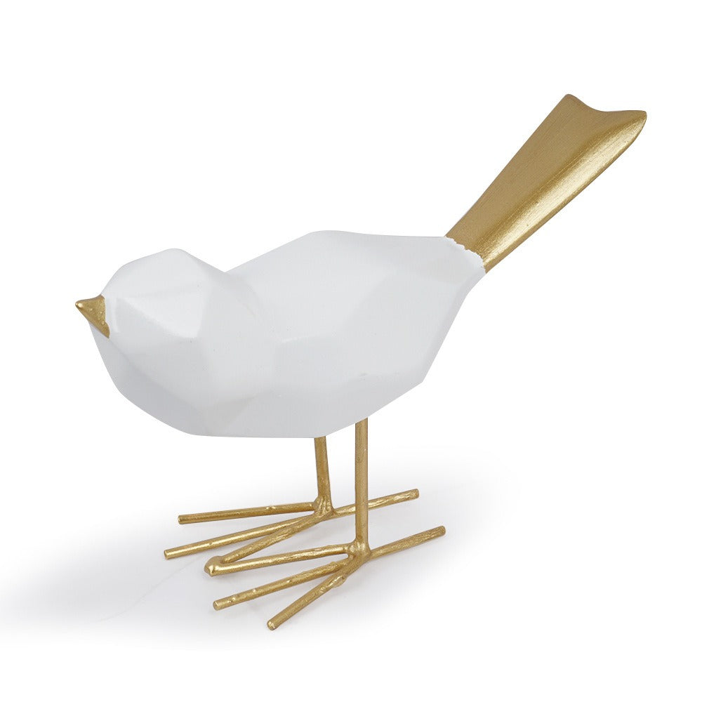 Minimalist Pigeon Sculpture With Elegant Gold Accents