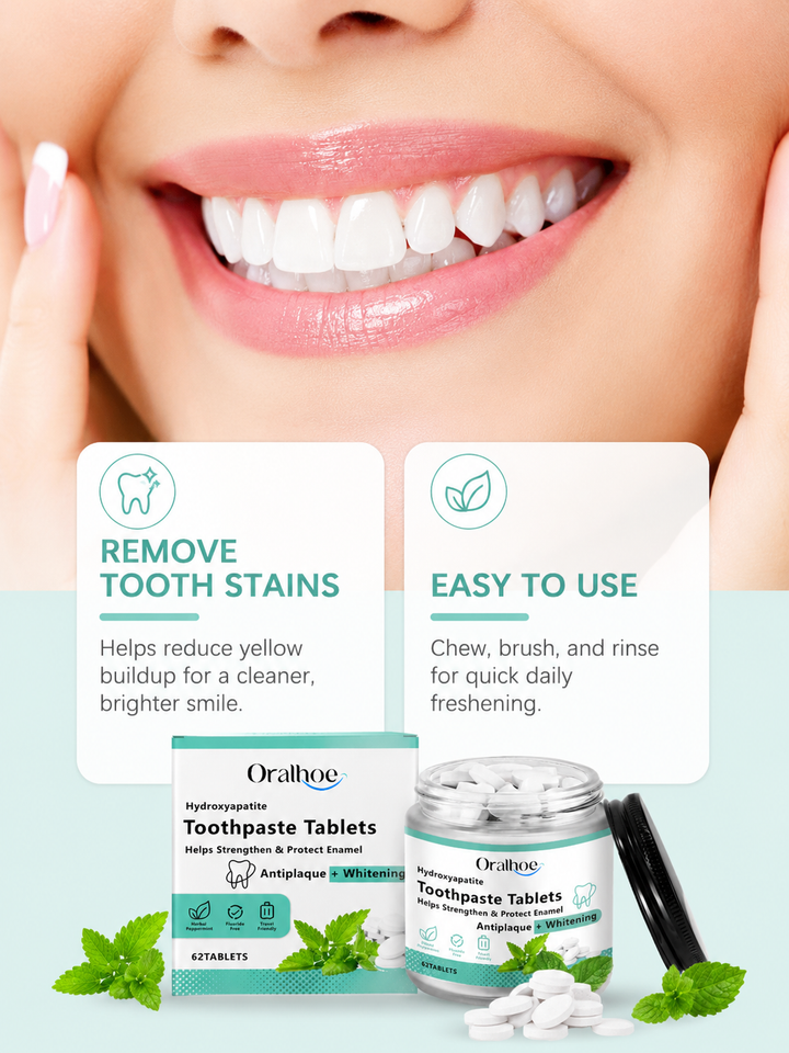 Toothpaste Tablets — Brighten Smile & Strengthen Enamel