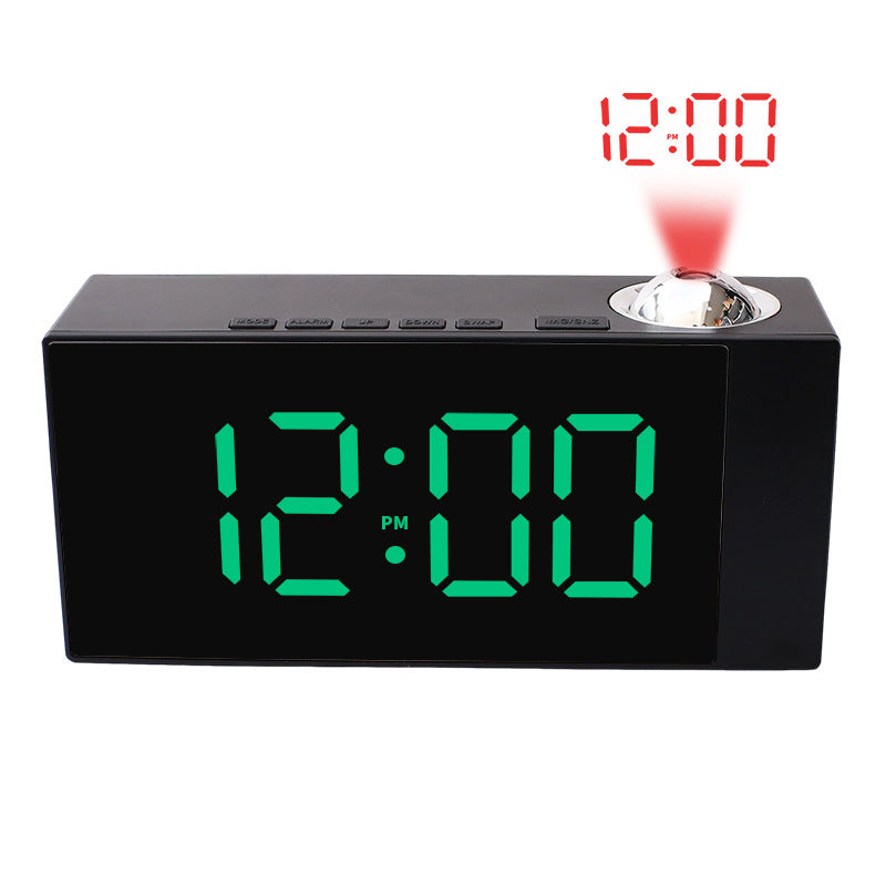 Projection Alarm Clock With Mirror LED Time Display