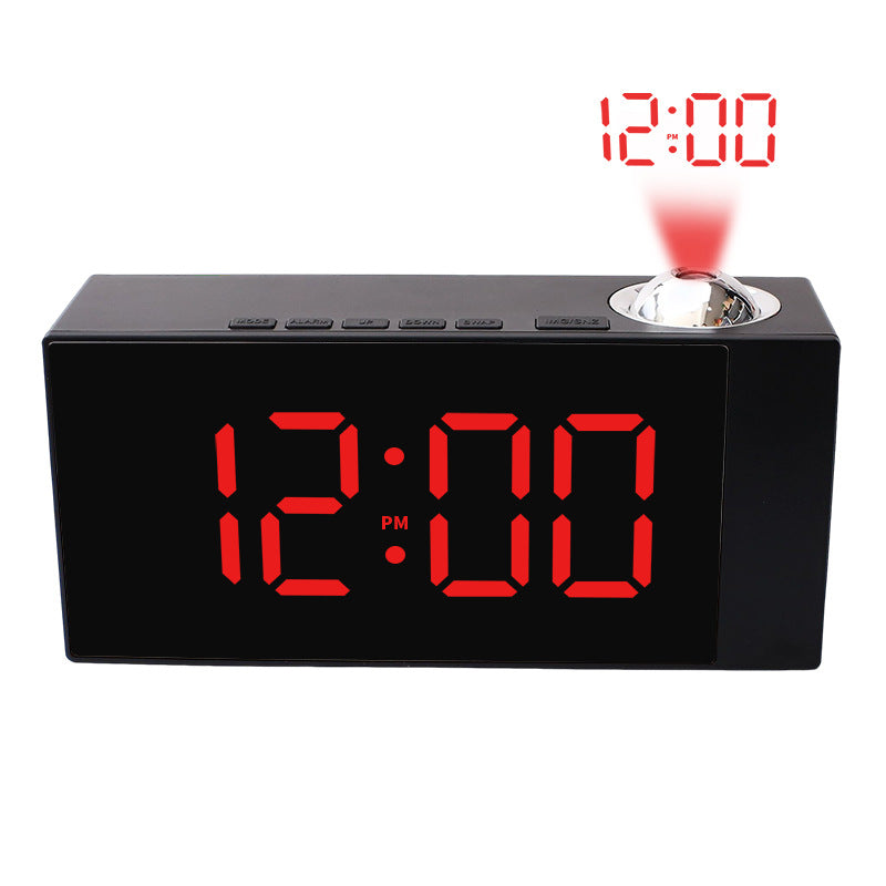 Projection Alarm Clock With Mirror LED Time Display