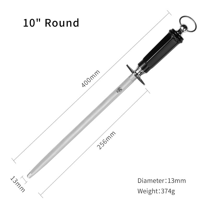 12-Inch Knife Sharpening Rod: High Carbon Steel Honing