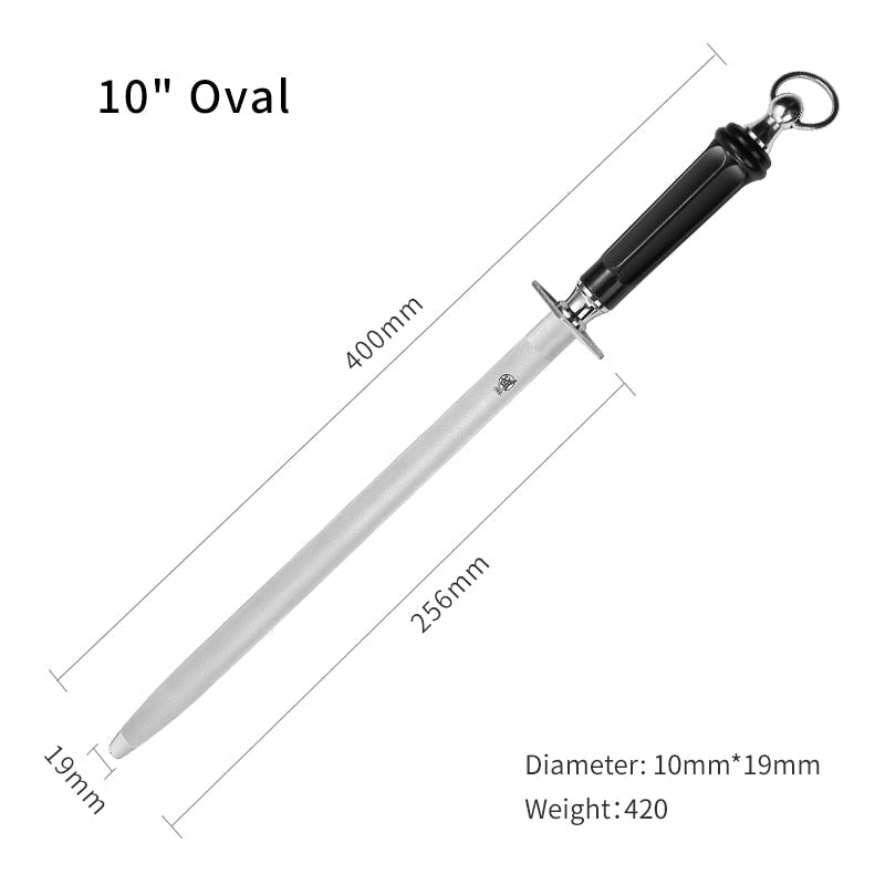 12-Inch Knife Sharpening Rod: High Carbon Steel Honing