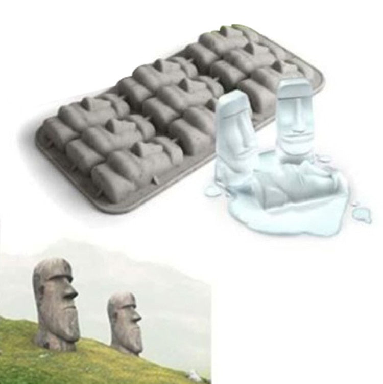 Moai Statue Ice Cube Tray Silicone Mold for Parties