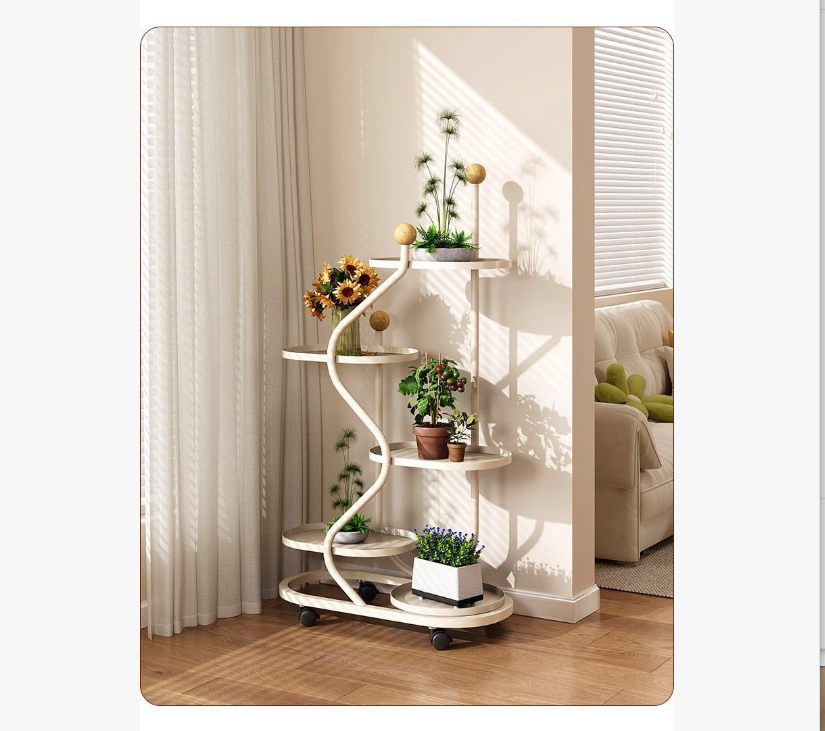 Mobile Plant Stand with Wheels for Stylish Small Spaces