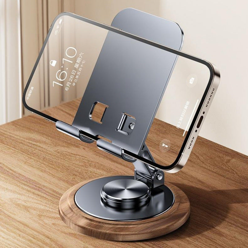 Walnut Phone Stand with 360° Swivel for Desk Calls