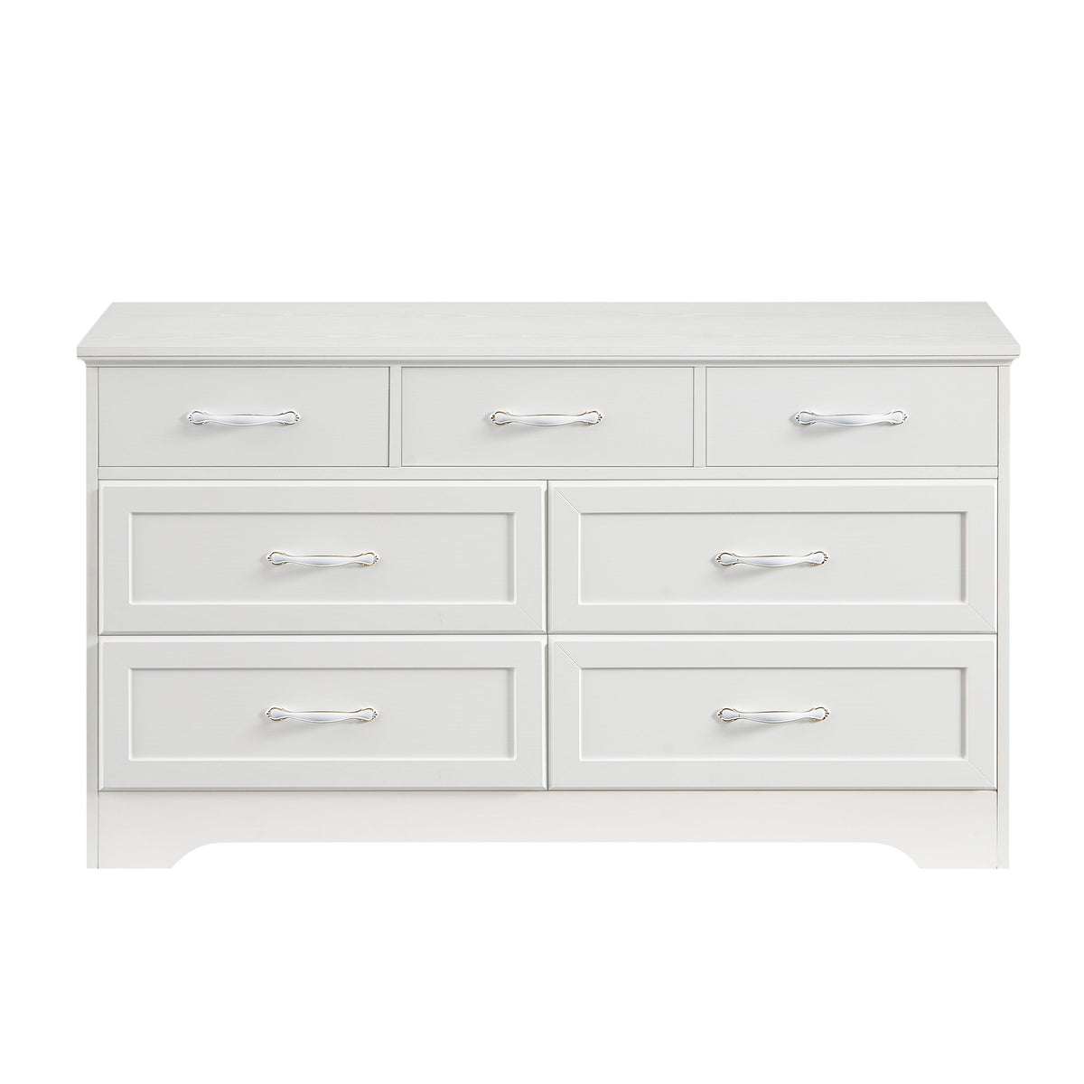 7 Drawer Dresser Chest with Anti-Tip Safety in White
