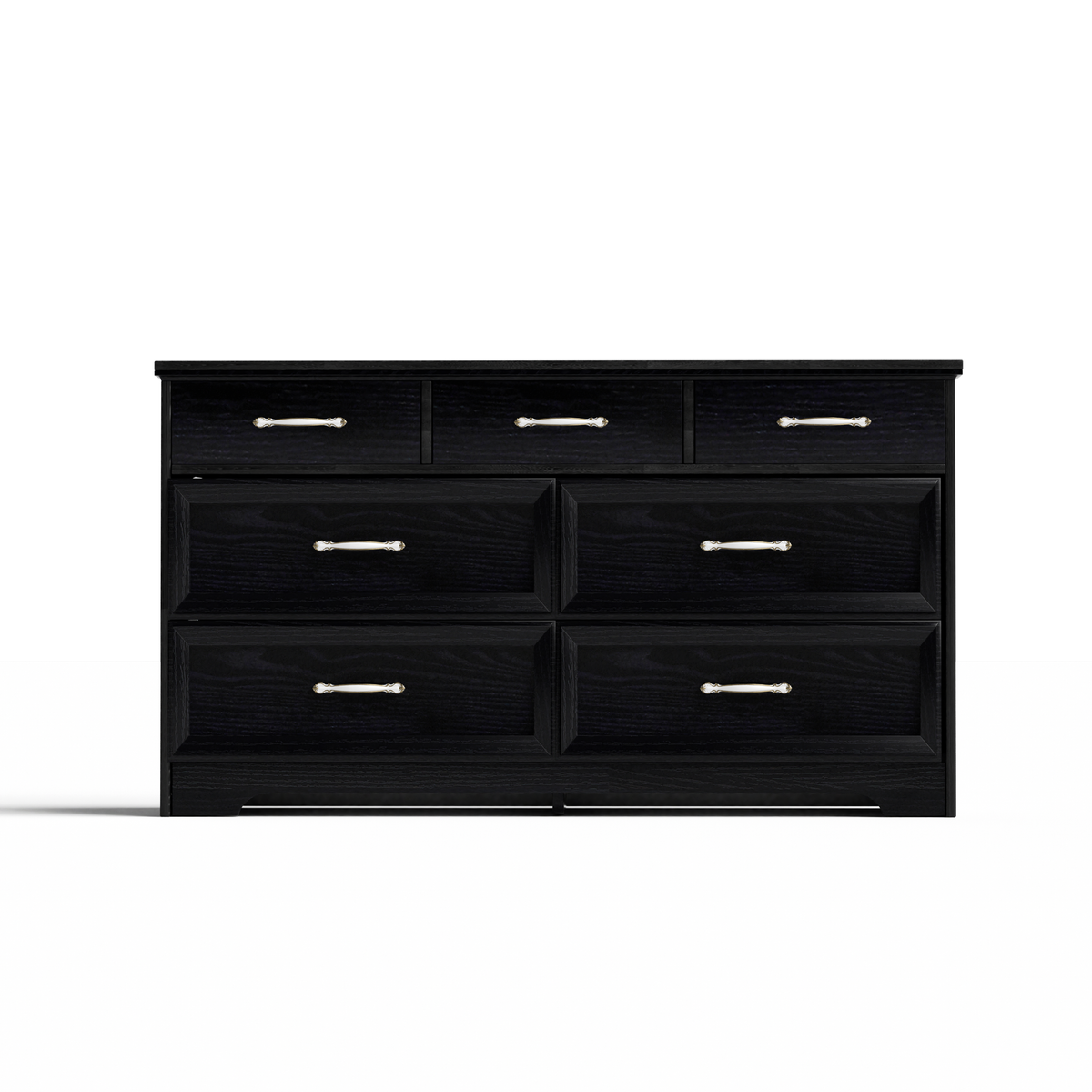 7 Drawer Black Dresser for Bedroom with Clothes Storage