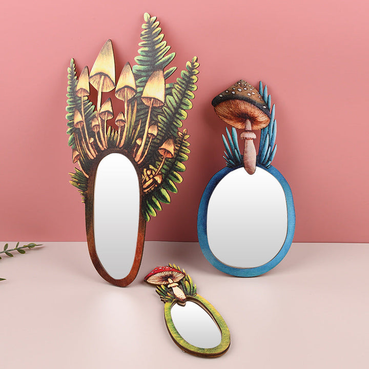 Wooden Decorative Wall Mirror for Woodland-Inspired Charm