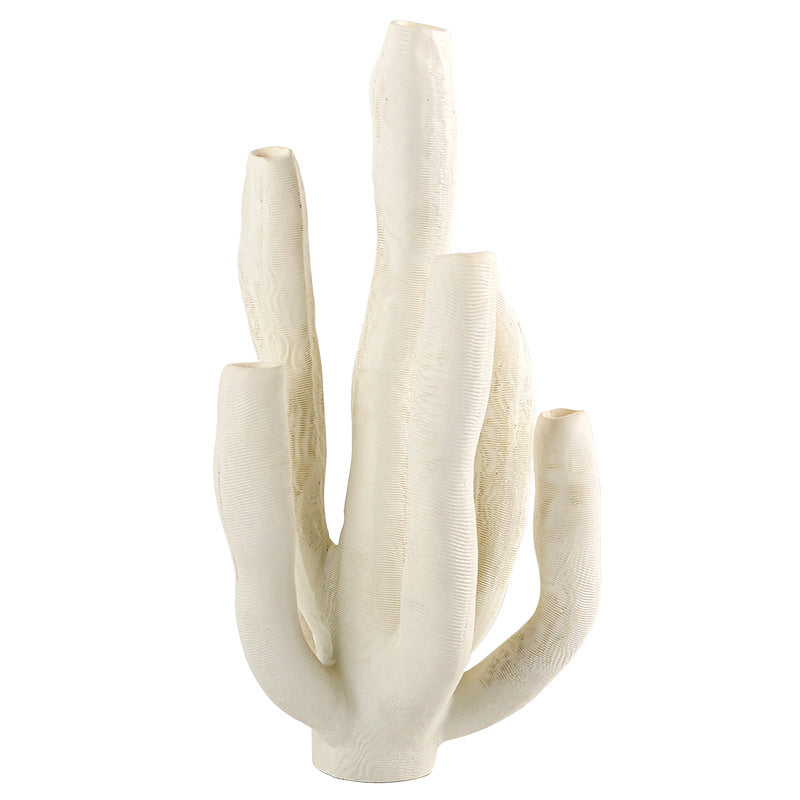 Ceramic Coral Sculpture for Modern Tabletop Home Decor
