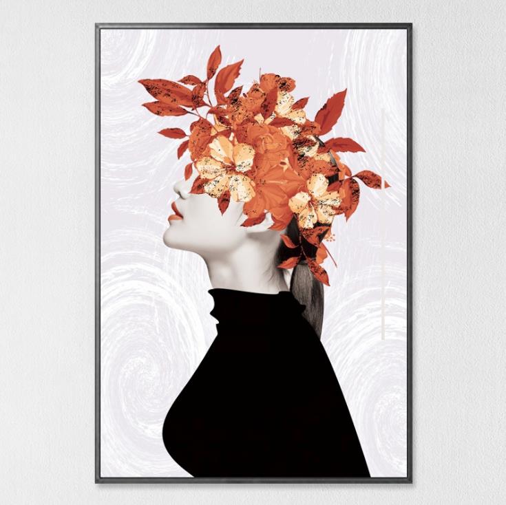 Framed Floral Canvas Wall Art for Modern Interiors