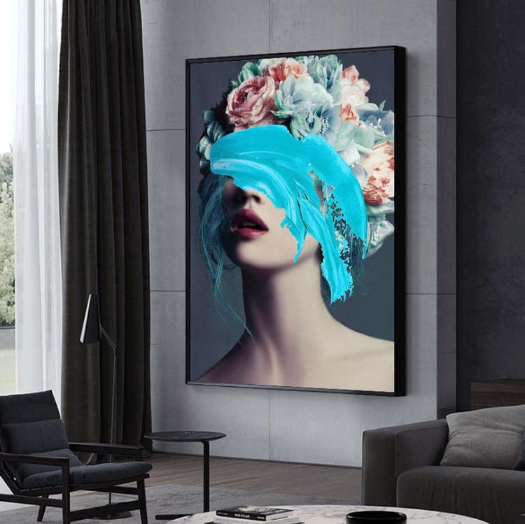 Framed Floral Canvas Wall Art for Modern Interiors
