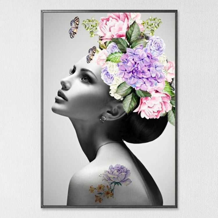 Framed Floral Canvas Wall Art for Modern Interiors