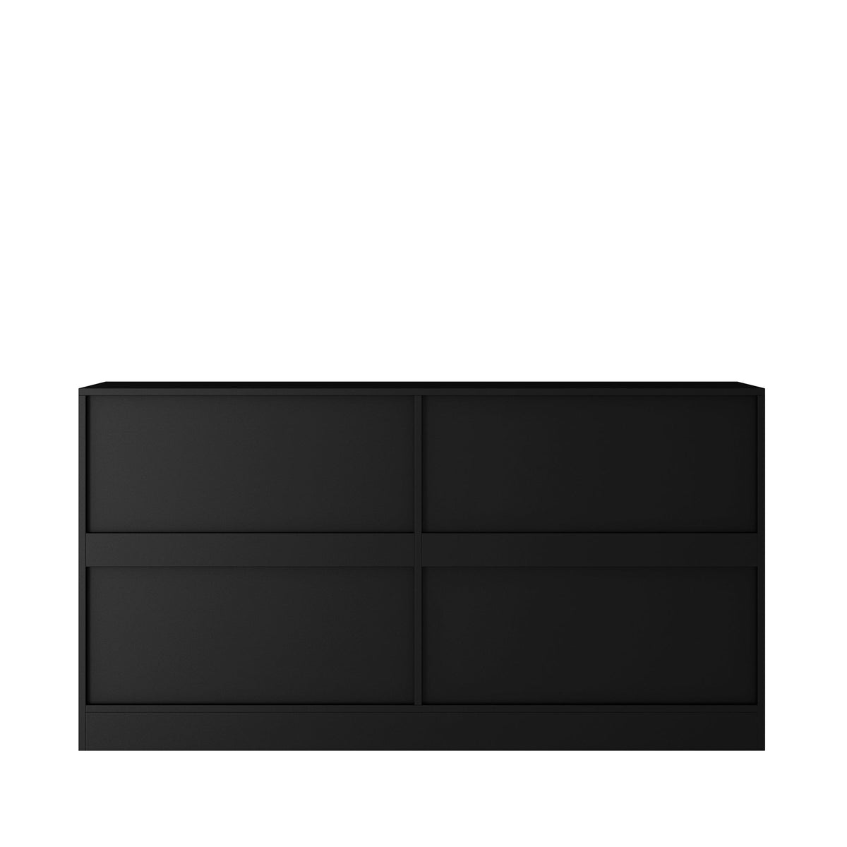 Black Sideboard Buffet with Doors and Drawers for Storage