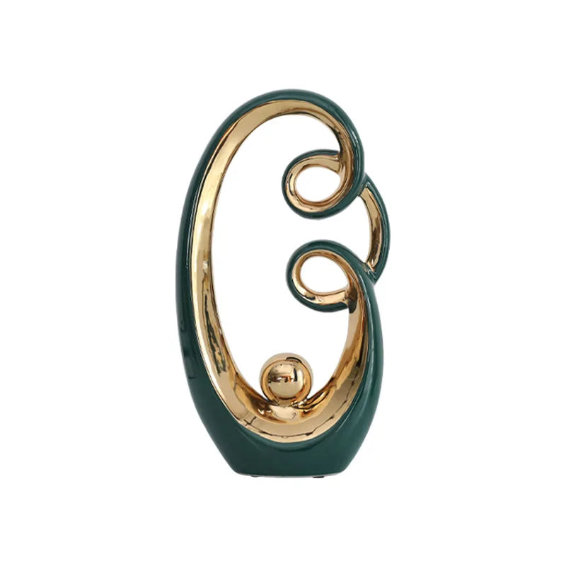 Modern Teal Sculpture for Elevated Living Room Decor