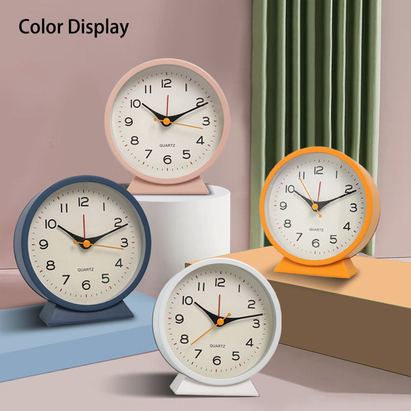 Metal Alarm Clock 4.5in Silent Minimalist Bedside Clock