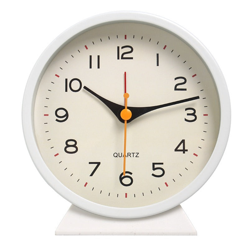 Metal Alarm Clock 4.5in Silent Minimalist Bedside Clock