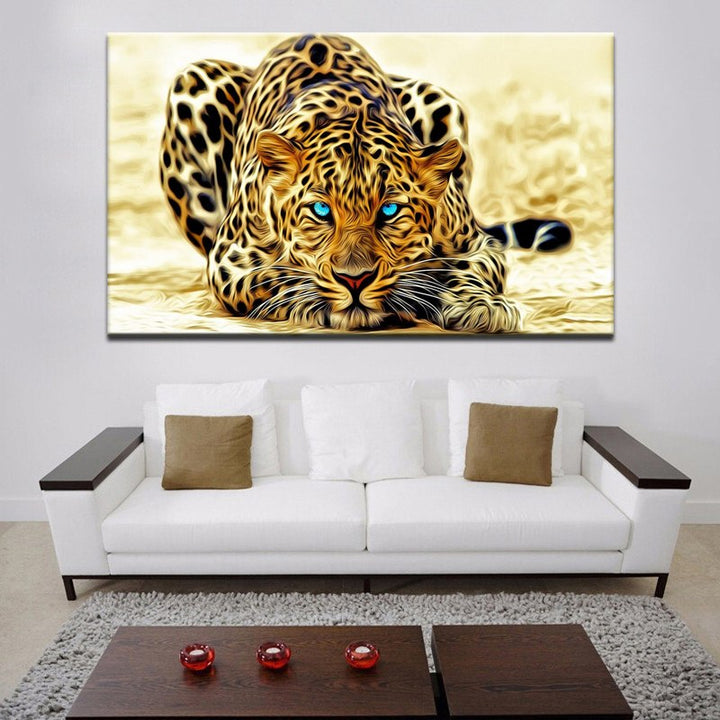 Large Leopard Canvas Wall Art for Bold Modern Interiors