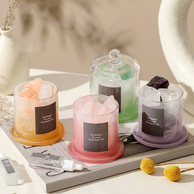 Rose Quartz Crystal Diffuser for Fire-Free Home Scent