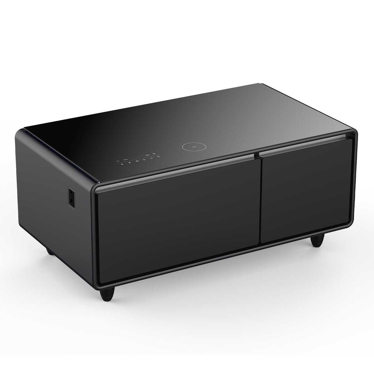 Smart Coffee Table with Built-in Fridge and Charger