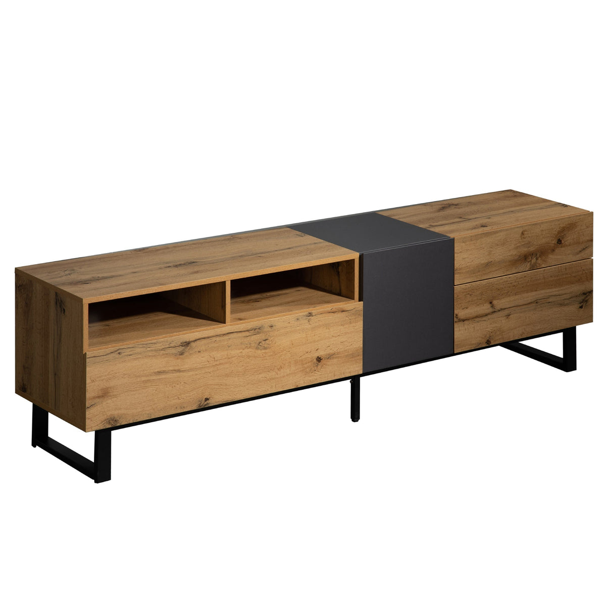Modern TV Stand for 80-Inch TVs with Double Storage