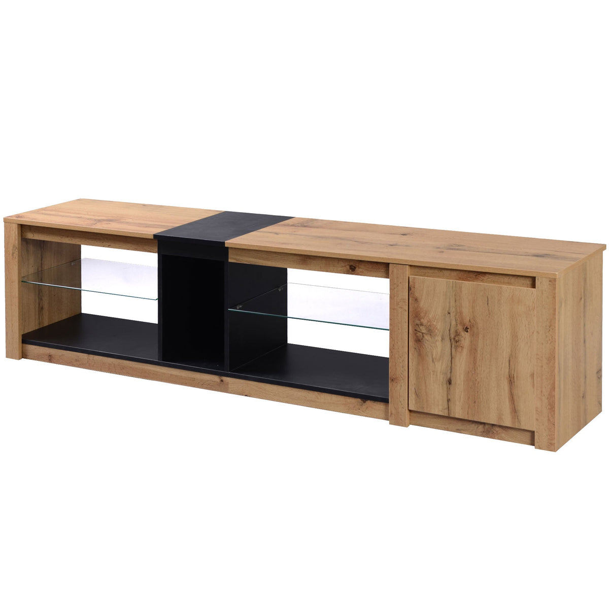 Modern TV Stand for TVs Under 80 Inches with LED Lights