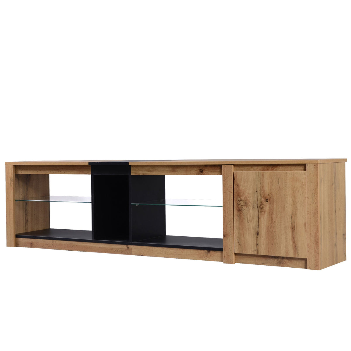 Modern TV Stand for TVs Under 80 Inches with LED Lights