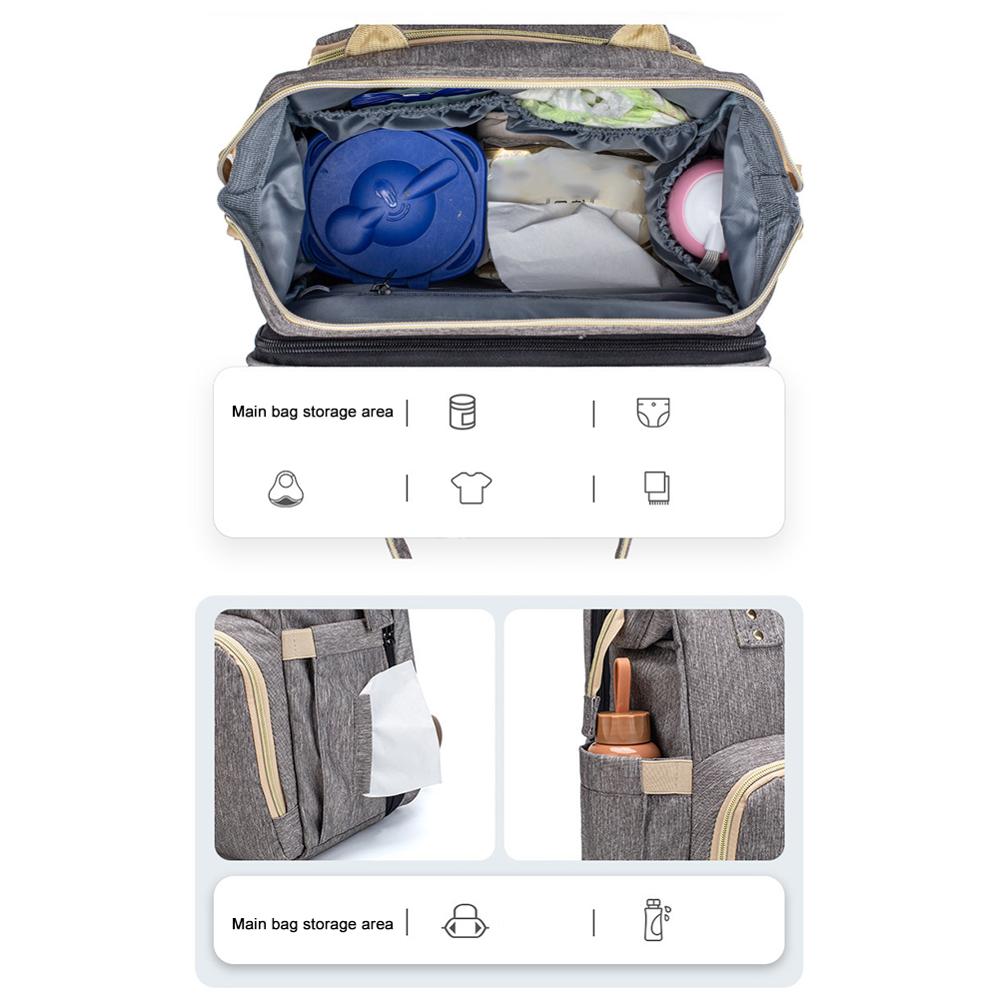 Convertible Baby Diaper Backpack for Hands-Free Travel