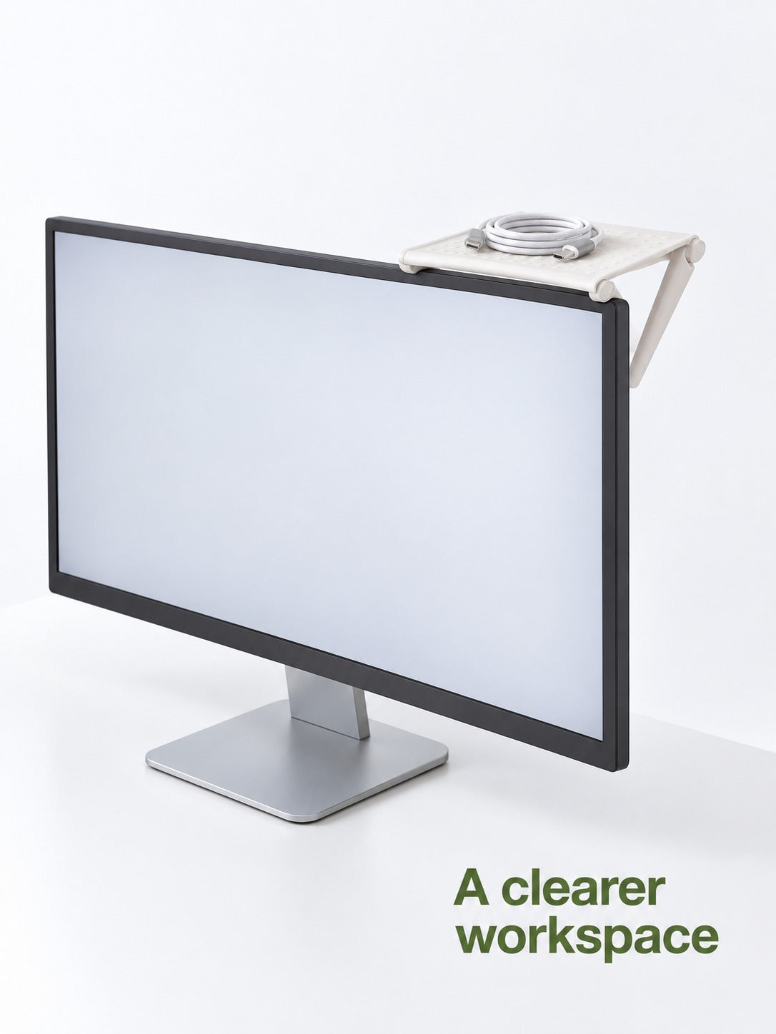 Monitor Shelf Clip Desk Organizer With Extra Storage