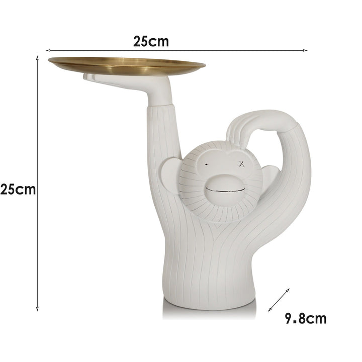 Monkey Tray Decor: Sculptural Catchall Accent Piece