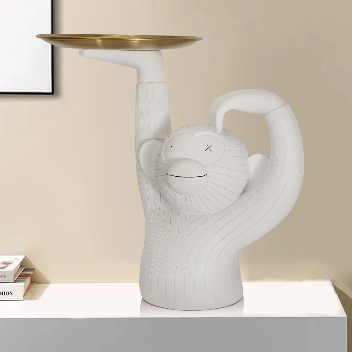 Monkey Tray Decor: Sculptural Catchall Accent Piece