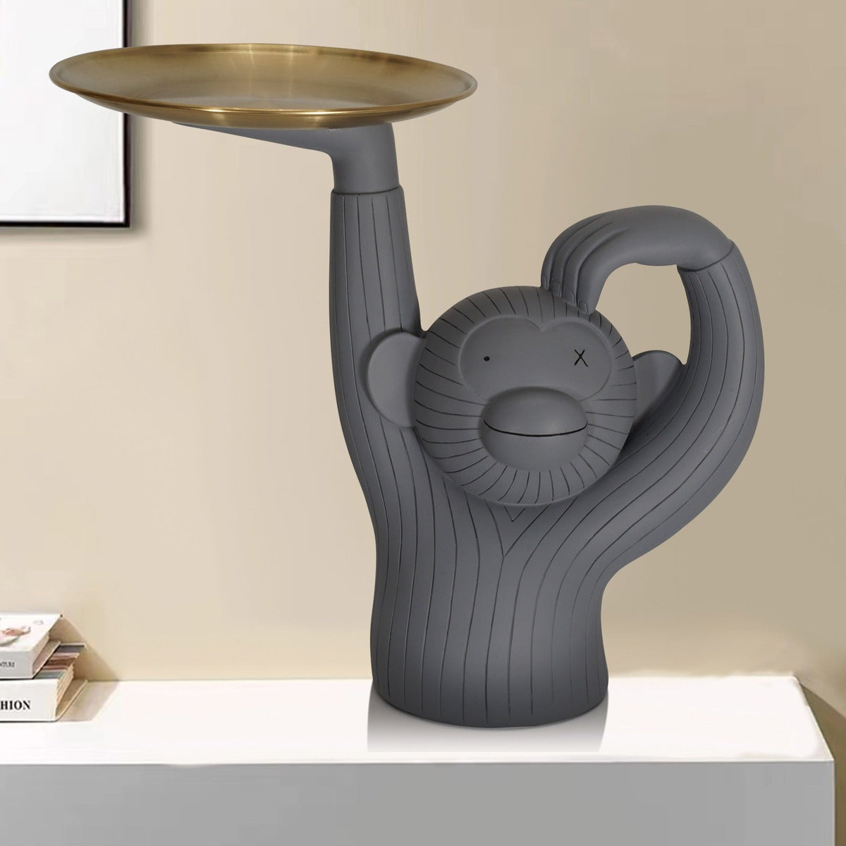 Monkey Tray Decor: Sculptural Catchall Accent Piece