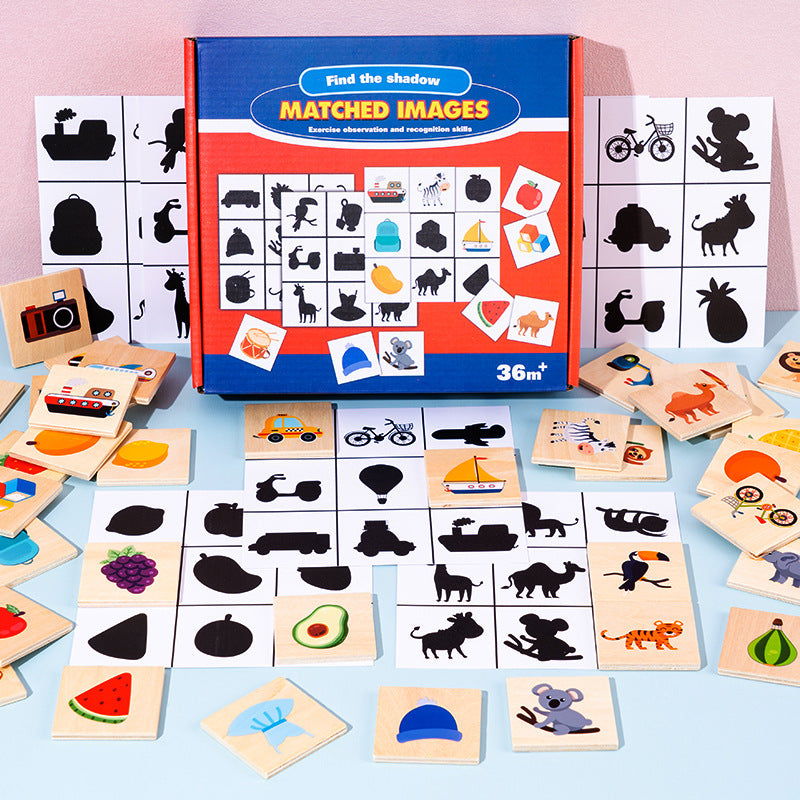 Wooden Shadow Matching Puzzle for Preschool Learning