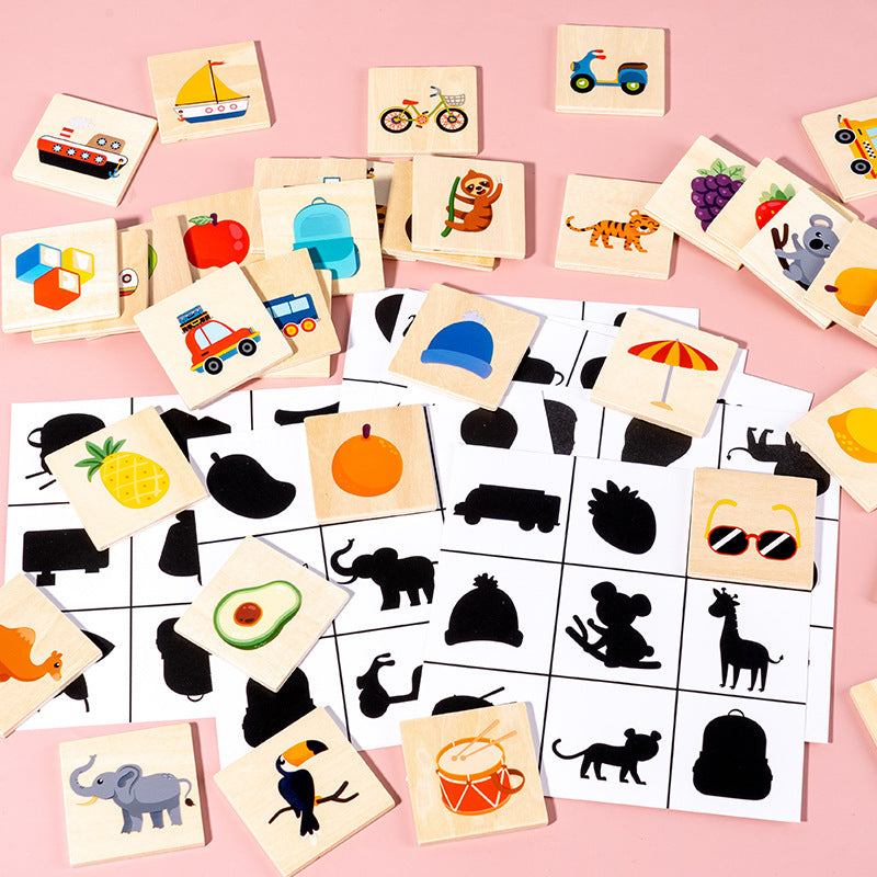 Wooden Shadow Matching Puzzle for Preschool Learning
