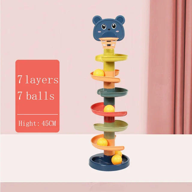 Montessori Rolling Ball Tower for Screen-Free Play