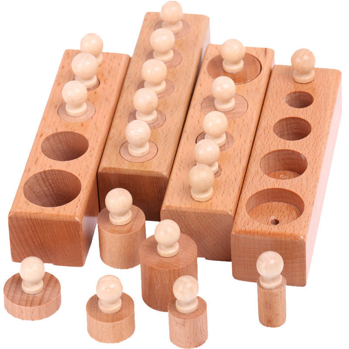 Montessori Wooden Cylinder Puzzle for Fine Motor Skills