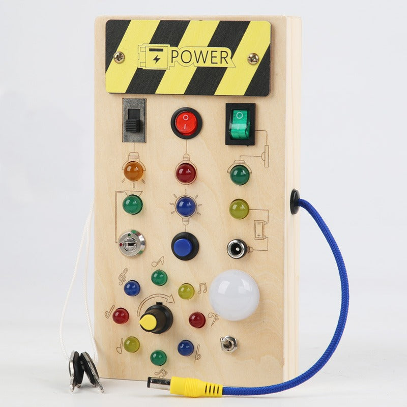 Montessori Busy Board With Lights for Toddlers 2-4