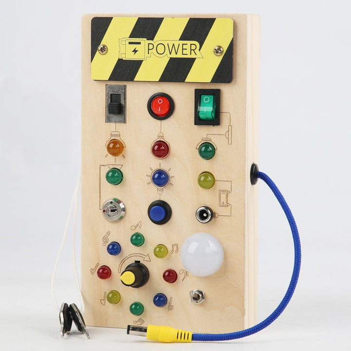 Montessori Busy Board With Lights for Toddlers 2-4