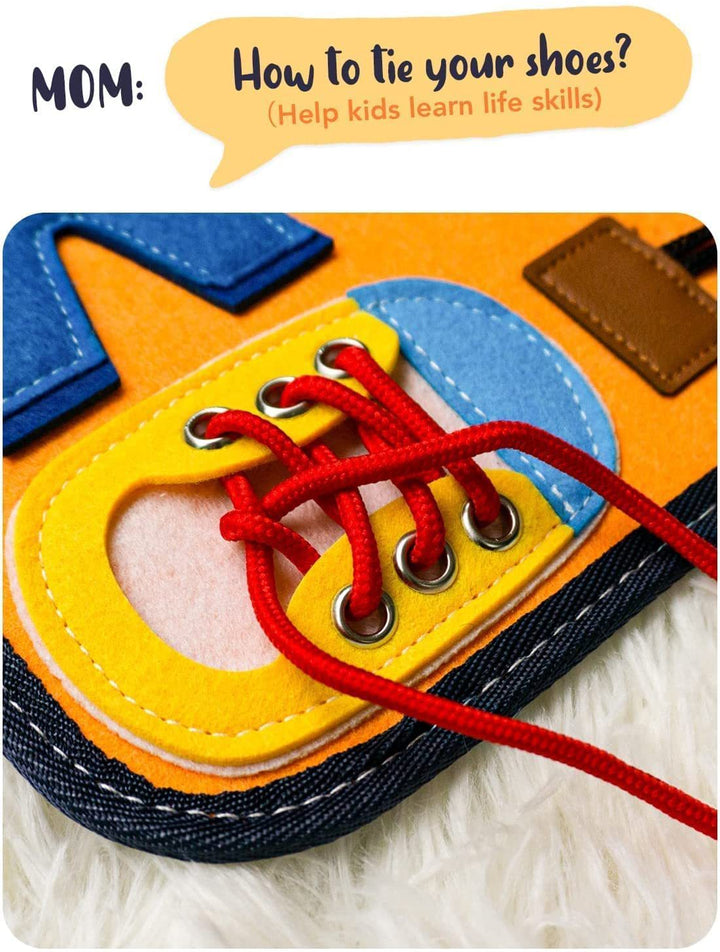 Montessori Busy Board Bag for Screen-Free Learning
