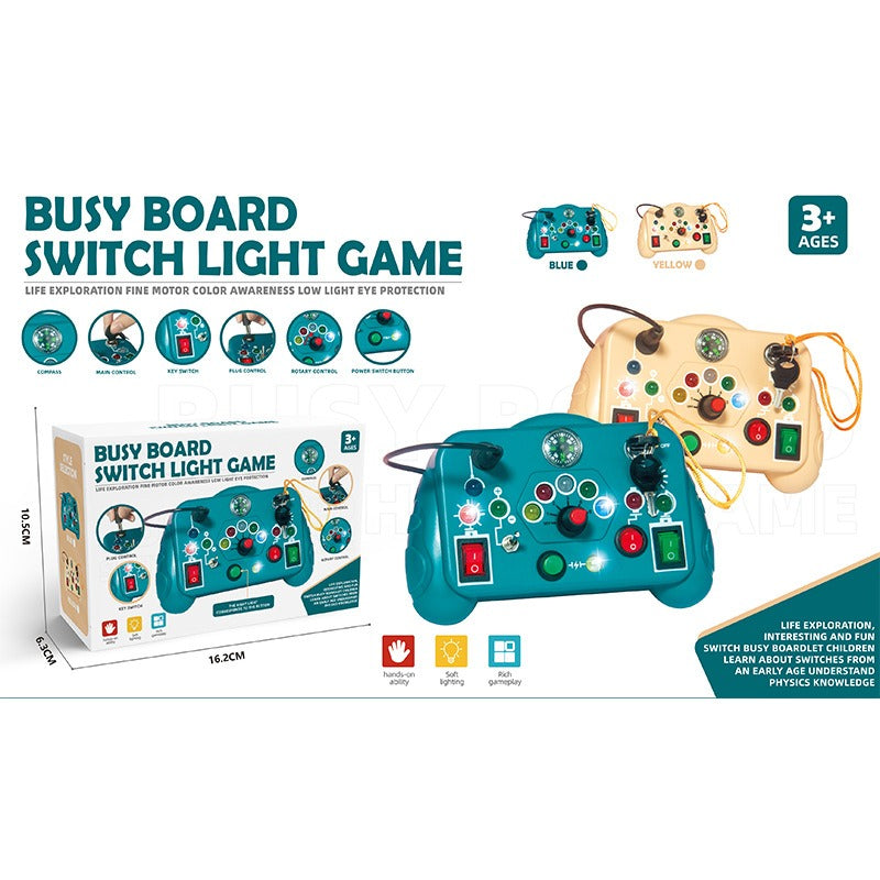 Busy Board Toy With Lights for Fine-Motor Learning