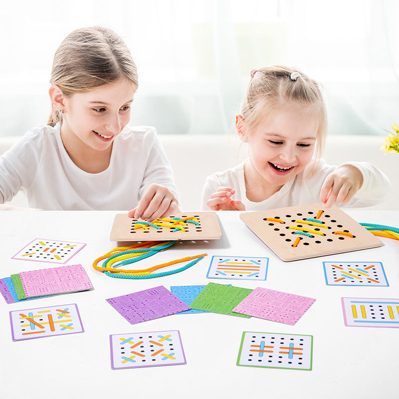 Montessori Pattern Lacing Game for Fine Motor Skills