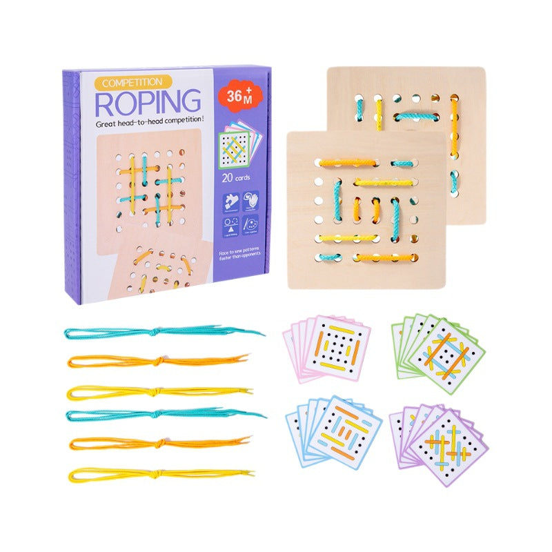 Montessori Pattern Lacing Game for Fine Motor Skills