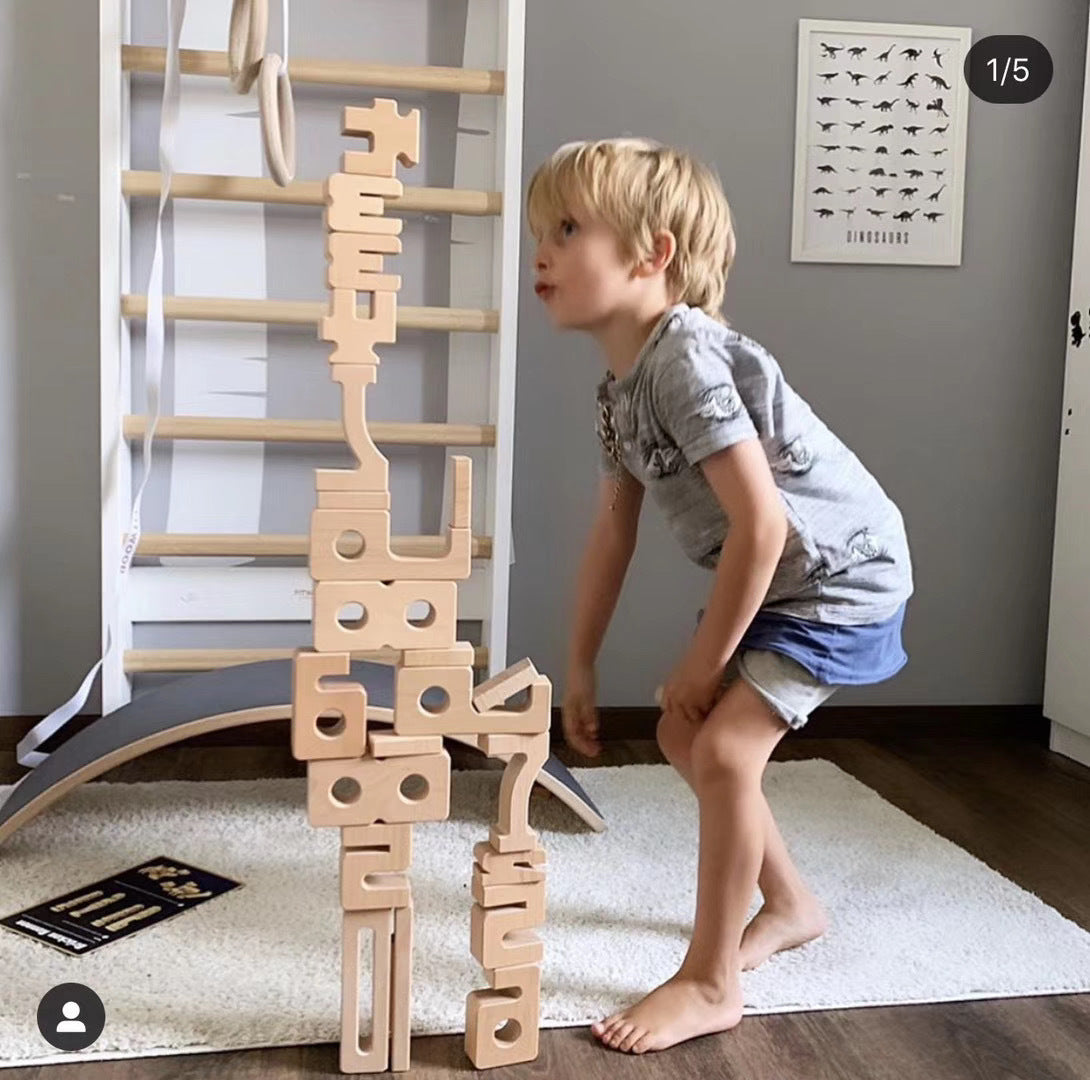 Wooden Number Blocks for Hands-On Early Math Learning