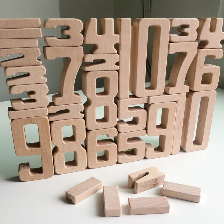Wooden Number Blocks for Hands-On Early Math Learning