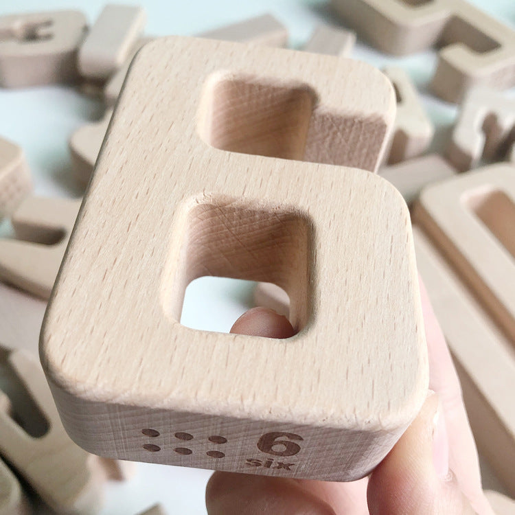 Wooden Number Blocks for Hands-On Early Math Learning