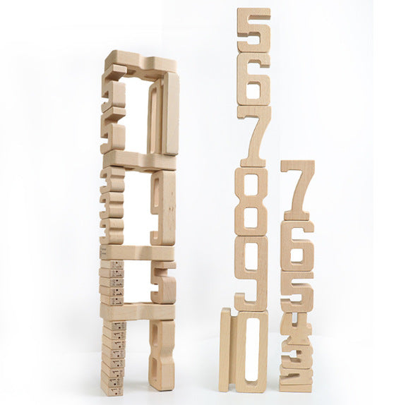 Wooden Number Blocks for Hands-On Early Math Learning
