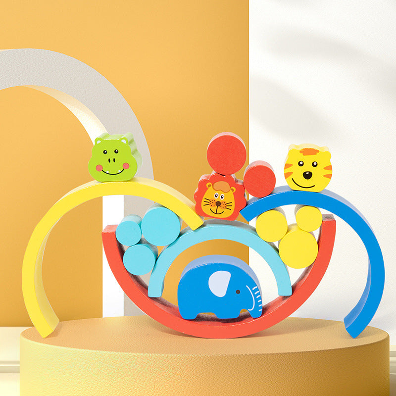 Montessori Wooden Balance Blocks for Fine Motor Play
