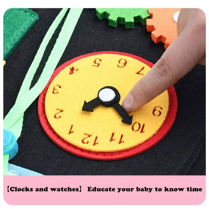 Montessori Busy Board Toy for Early Dressing Skills