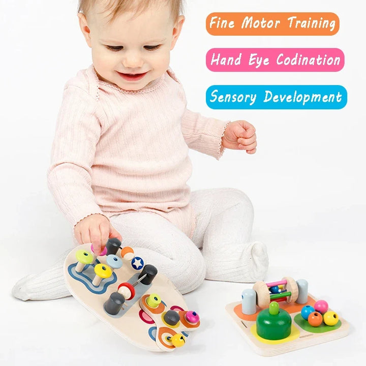 Montessori Activity Board for Screen-Free Skill Play