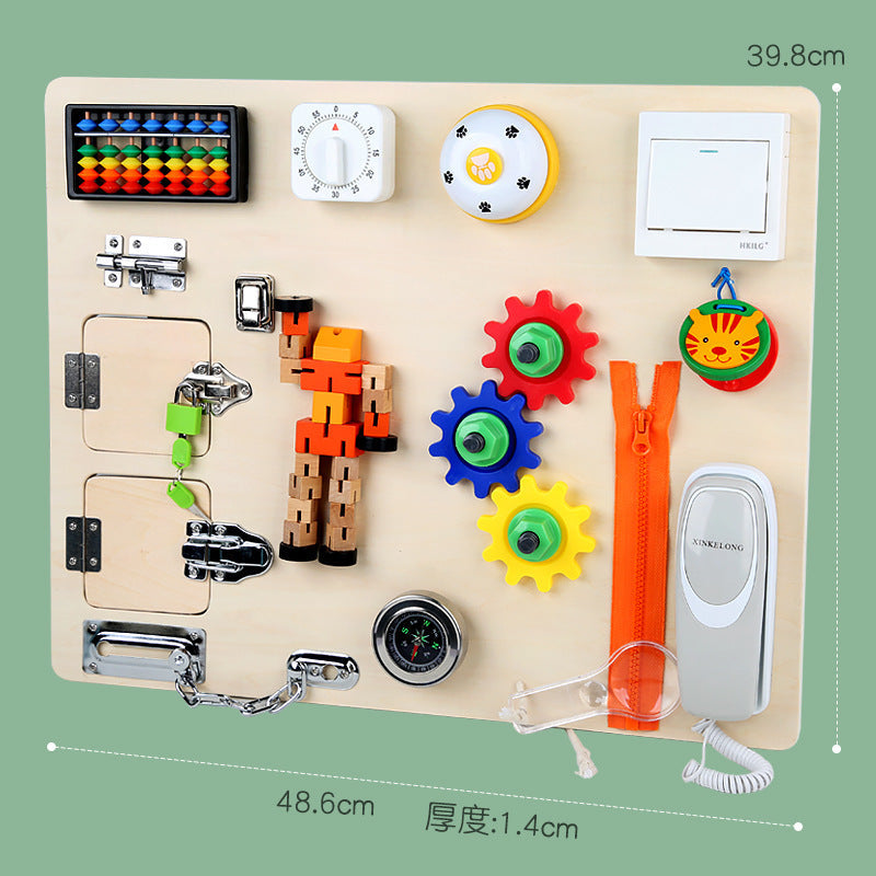 Montessori Busy Board for Fine Motor Skills & Play