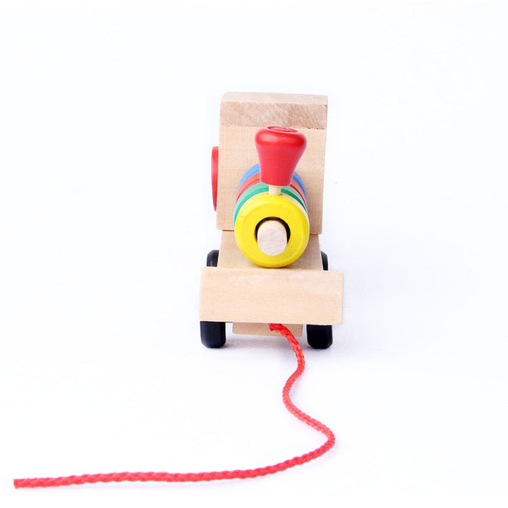 Montessori Wooden Train for Shape Learning and Play